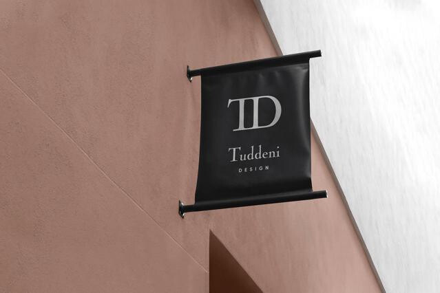 Minimalist Flag Sign Mockup