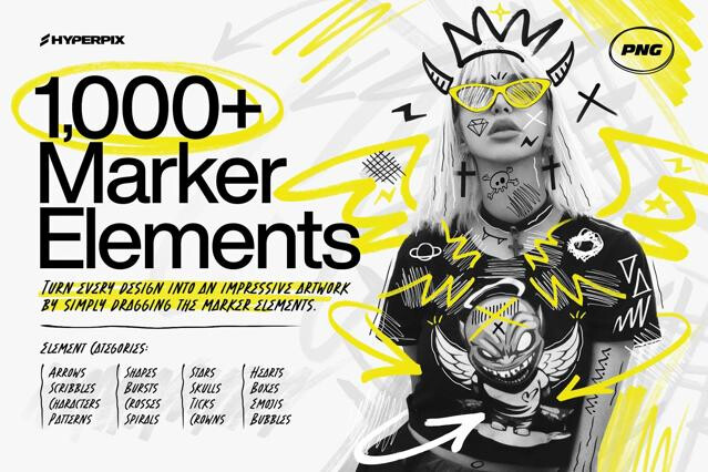 Hyper Marker — 1000+ Marker Elements