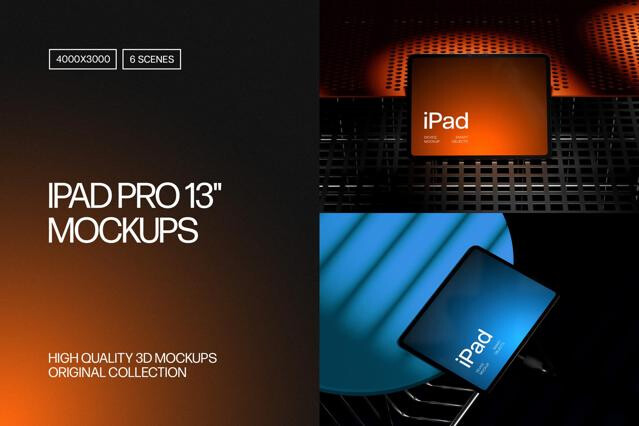 M4 iPad Pro 13" Mockups