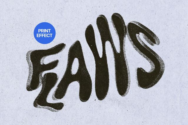 Mess Printed Text & Logo Effect