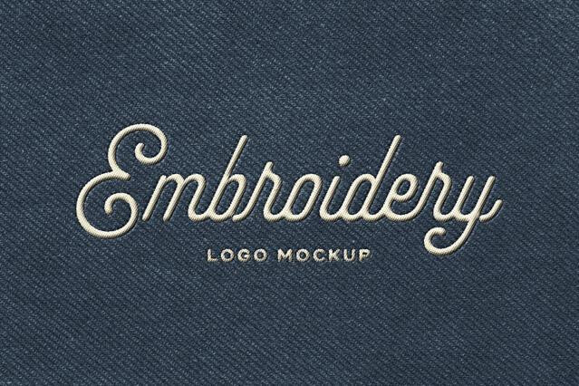 Stitching Embroidery Apparel Mockup