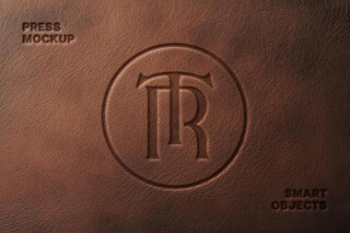 Leather Pressed Logo Mockup