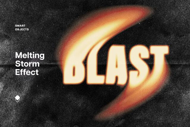 Paper Storm Melting Text Effect