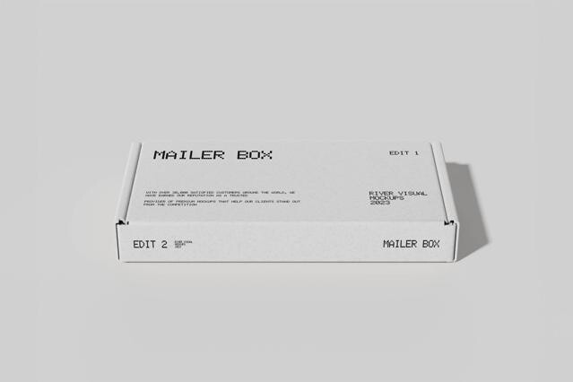 Closed Mailer Box Mockup