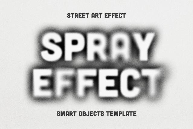 Blurry Spray Text Effect
