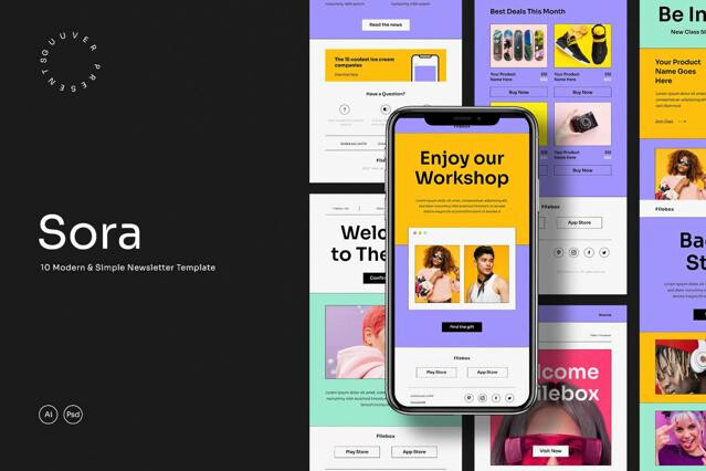 Sora Pop Newsletter Templates