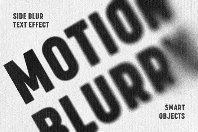 Side Blur Paper Text Effect