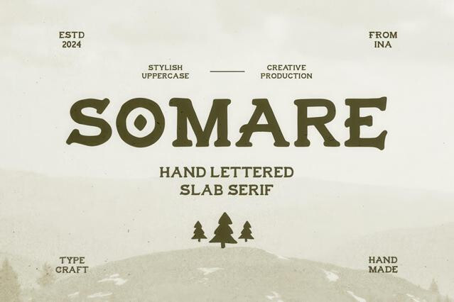 Somare — Hand-Lettered Slab Serif