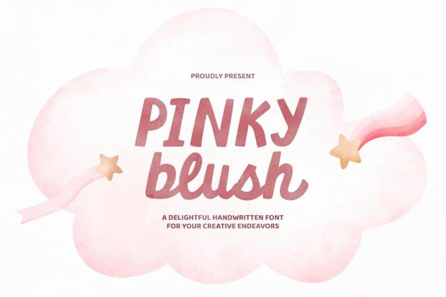 Pinky Blush — Cute Bold Script