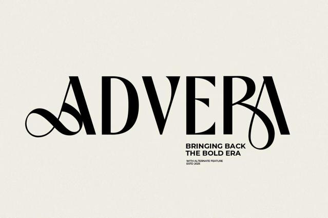 Advera — Bold Display Font