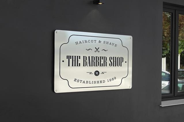 Storefront Plaque Sign Mockup