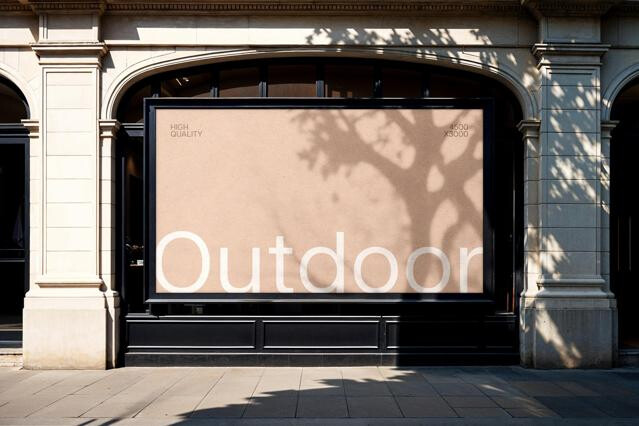 Outdoor Facade Billboard Mockup