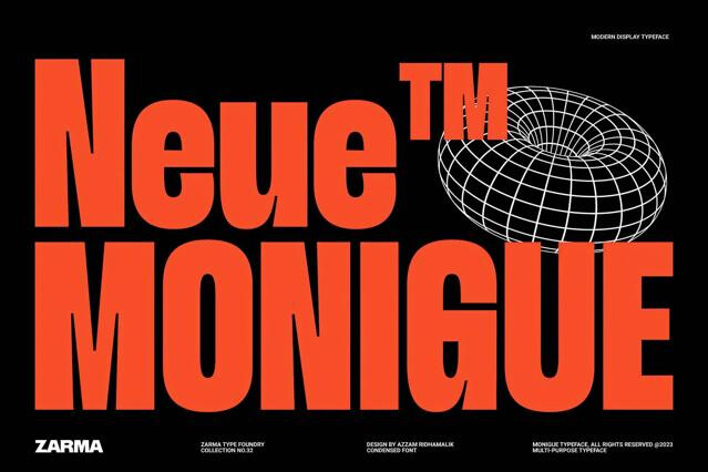 Monigue — Condensed Sans Serif Font