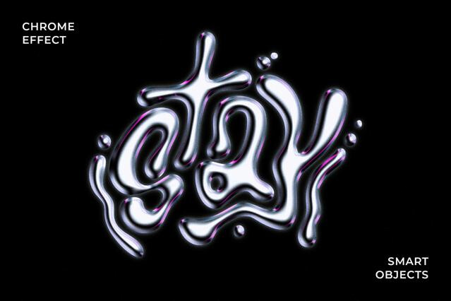 Liquid Chrome Text & Logo Effect