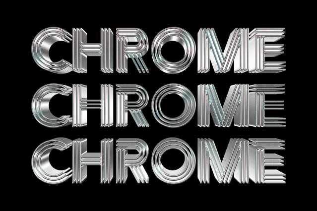 Steel Chrome Text Effect