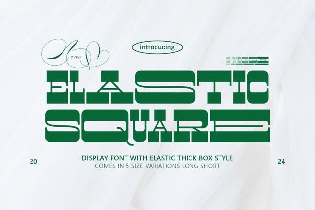 ELASTIC SQUARE — Display Font