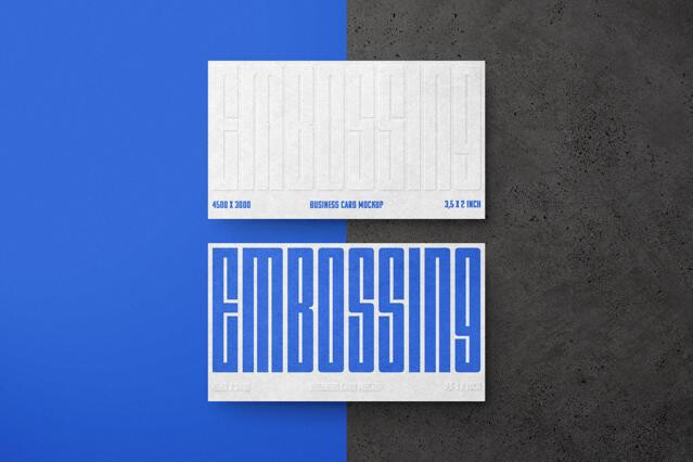 Embossing Business Card Mockup