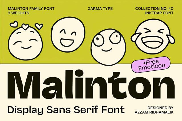 Malinton — Display Sans Font Family