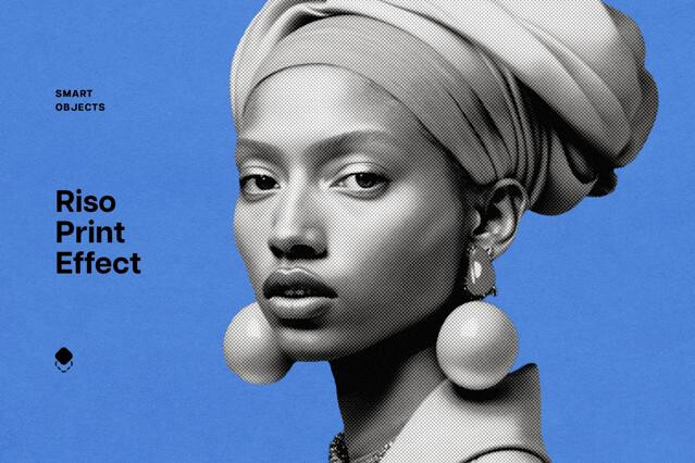 Color Risoprint Photo Effect