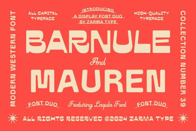 Barnule & Mauren — Western Font Duo