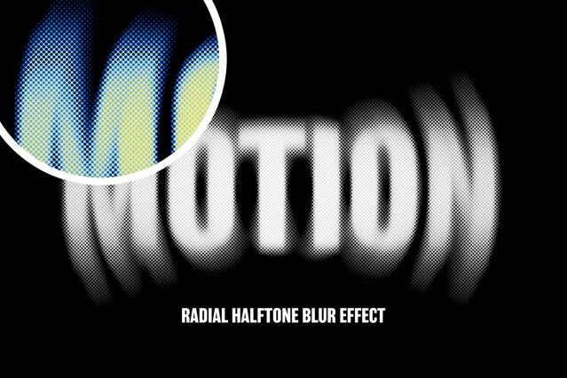 Radial Halftone Blur Effect