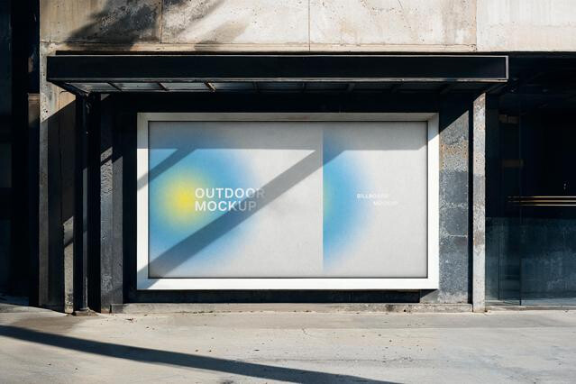 Bus Stop Outdoor Billboard Mockup