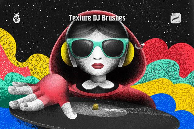 Texture DJ Brushes for Procreate