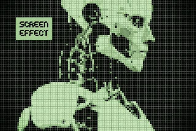 Pixels Screen Template Effect