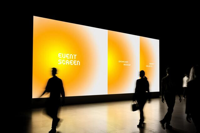 Large 21:9 Event Screen Mockup