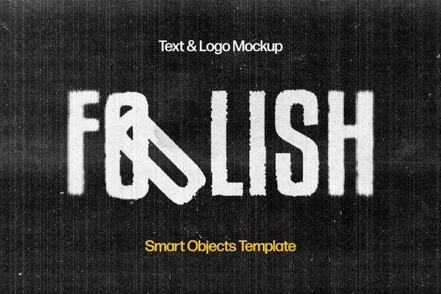 Inverted Blurred Scan Text Effect