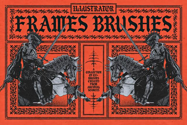 Frames Brushes for Adobe Illustrator
