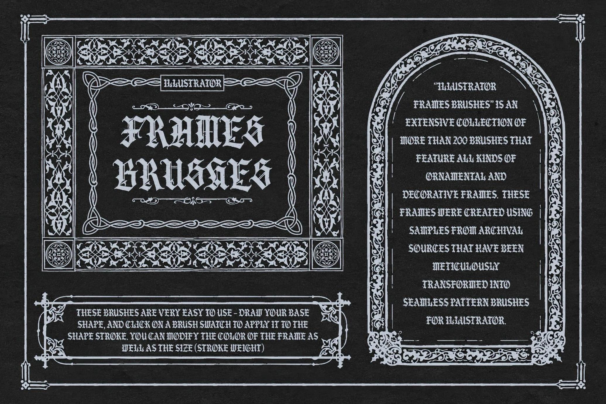 Frames Brushes for Adobe Illustrator