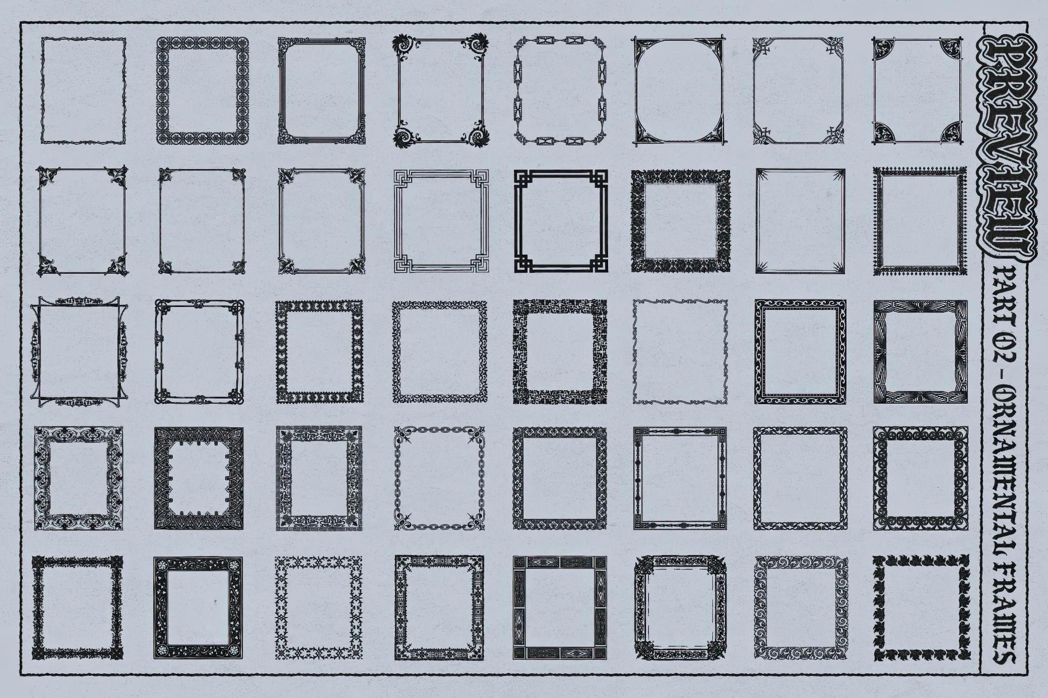 Frames Brushes for Adobe Illustrator