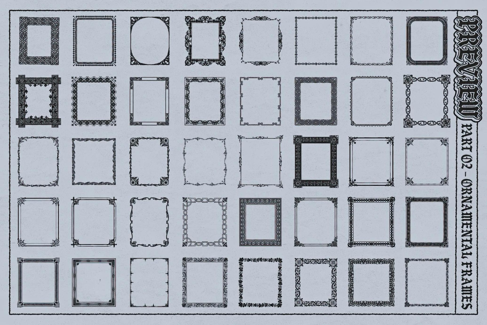 Frames Brushes for Adobe Illustrator