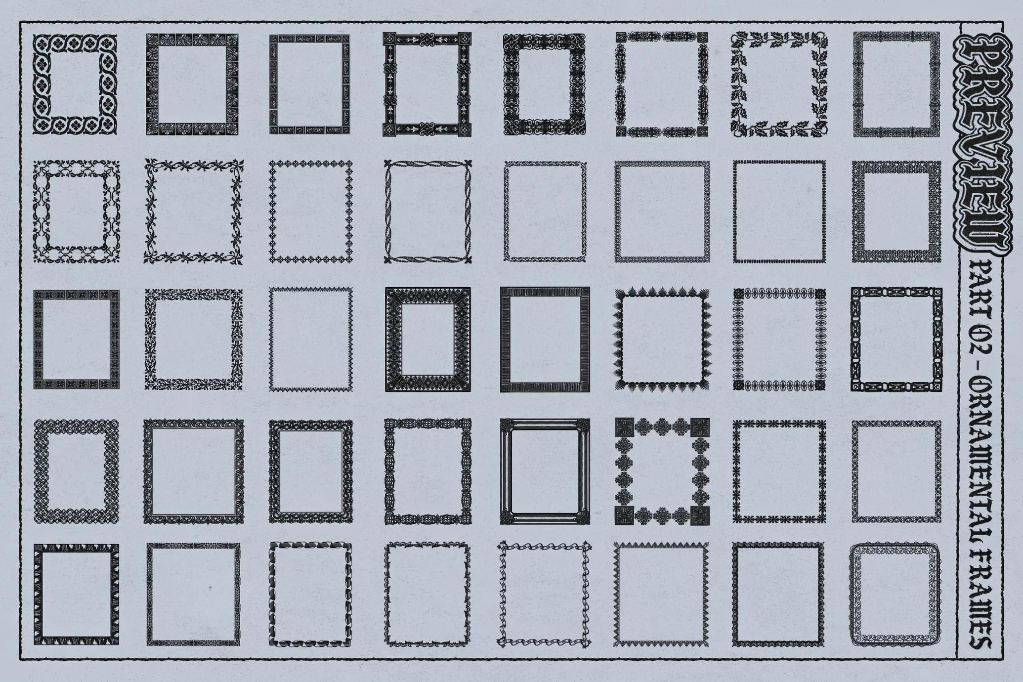 Frames Brushes for Adobe Illustrator
