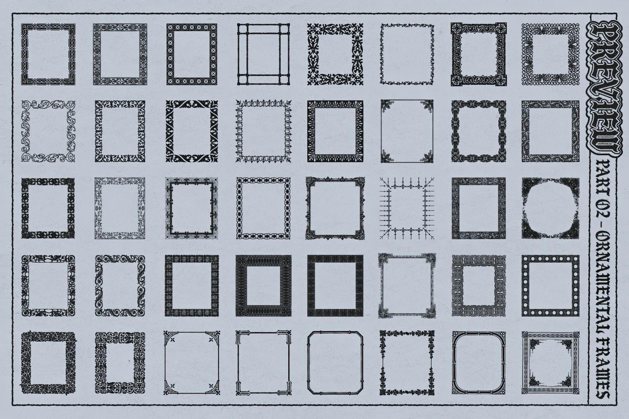 Frames Brushes for Adobe Illustrator