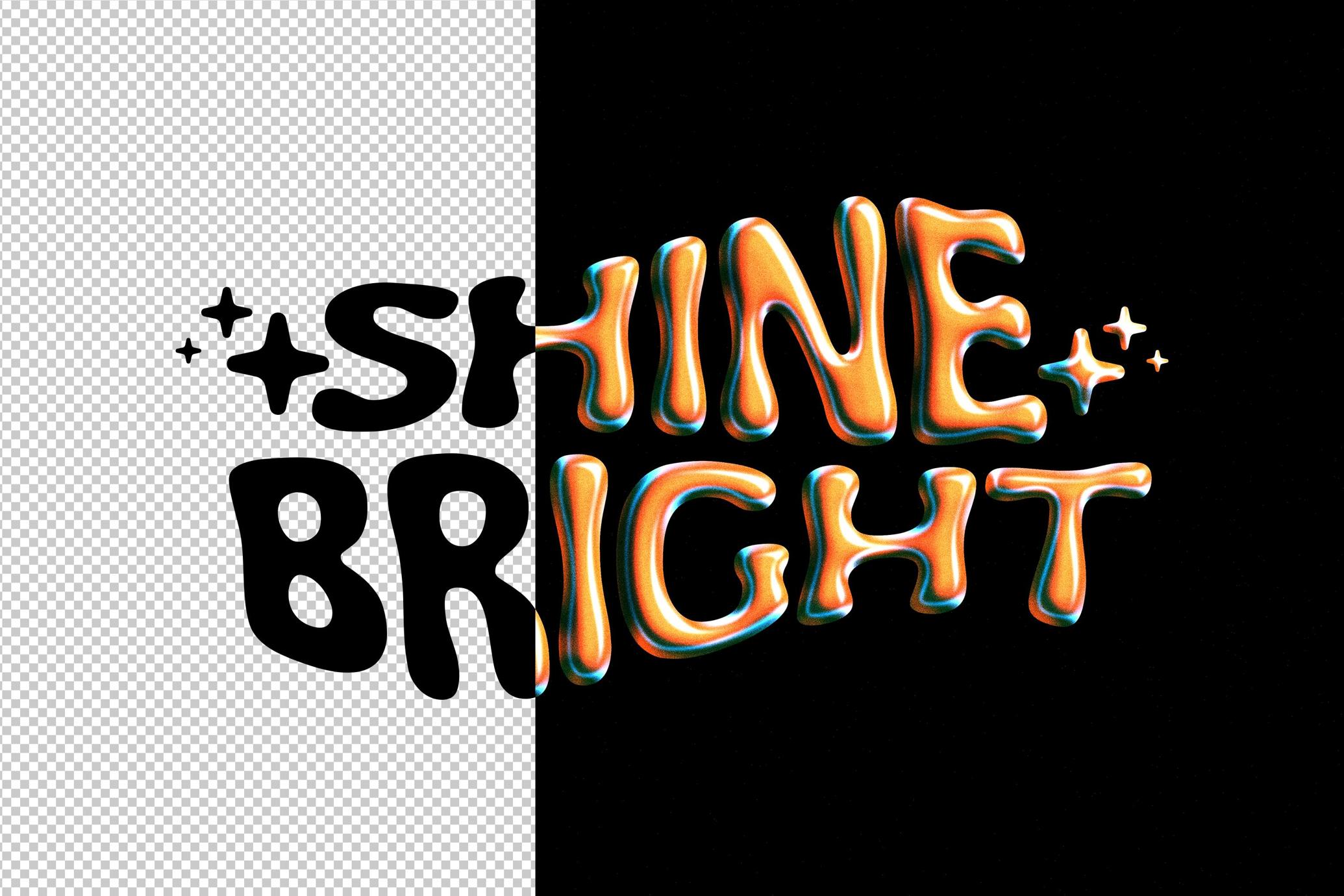 Retro Chrome Text & Logo Effect