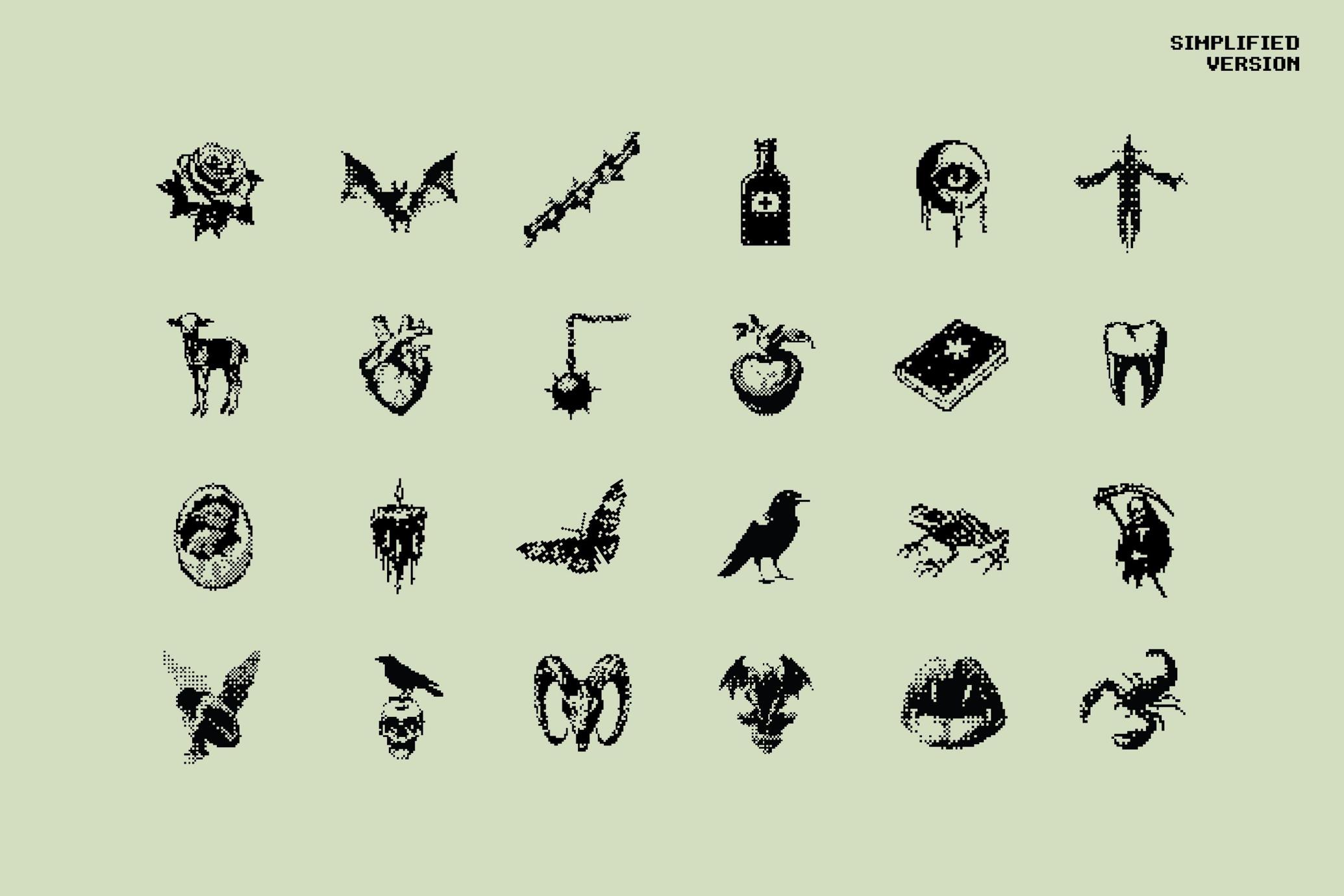 Dark Aesthetic Dithering Graphic Pack