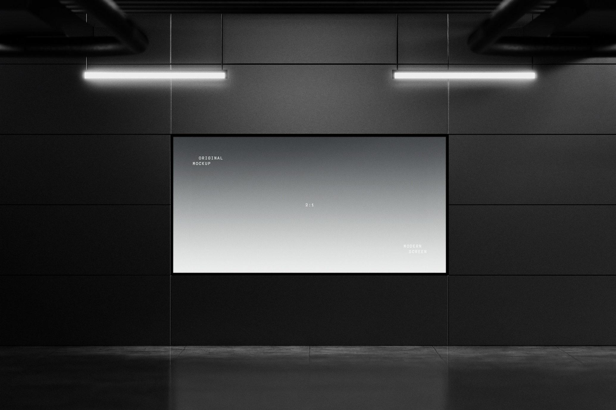 Modern 2:1 LED Screen Mockup