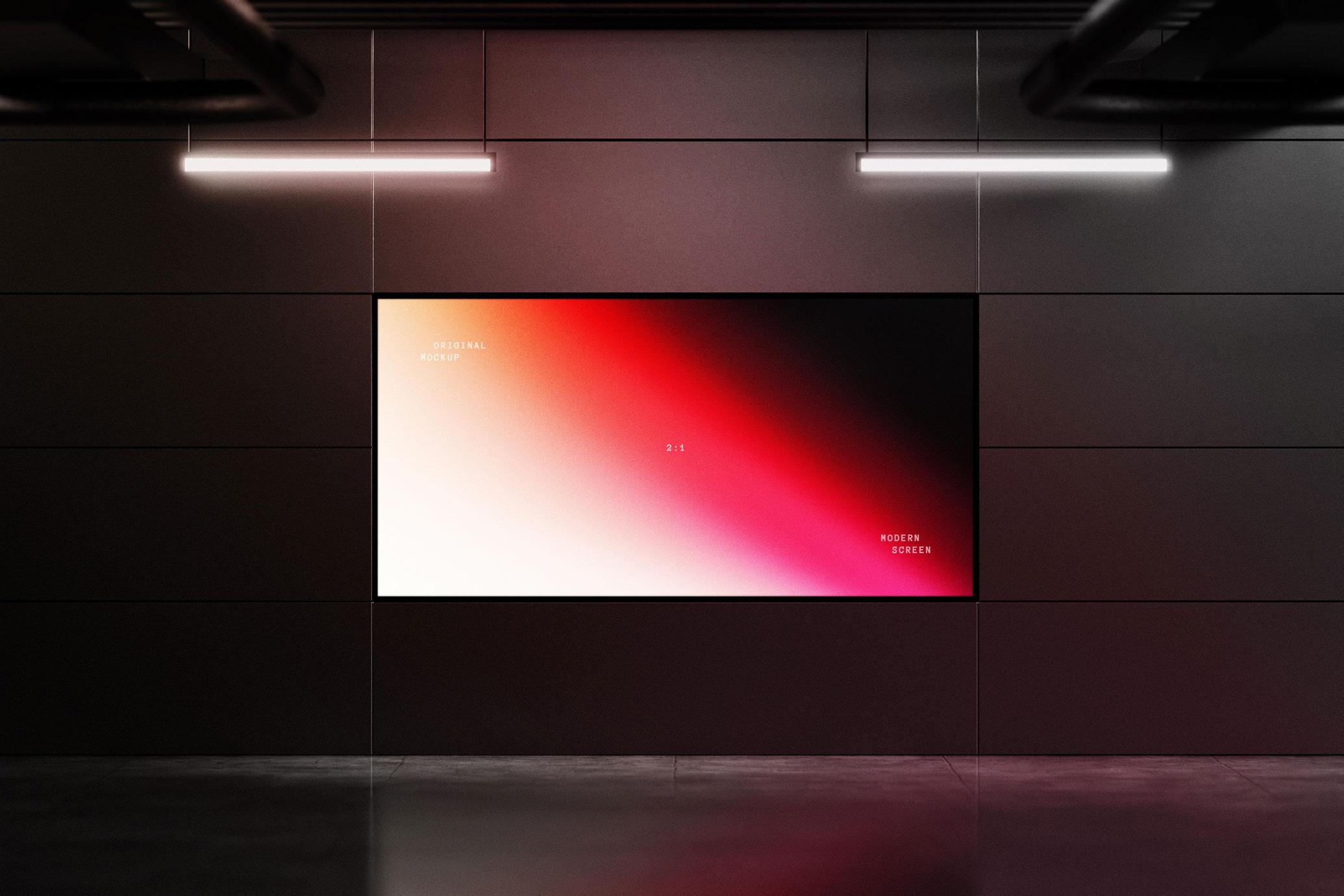 Modern 2:1 LED Screen Mockup