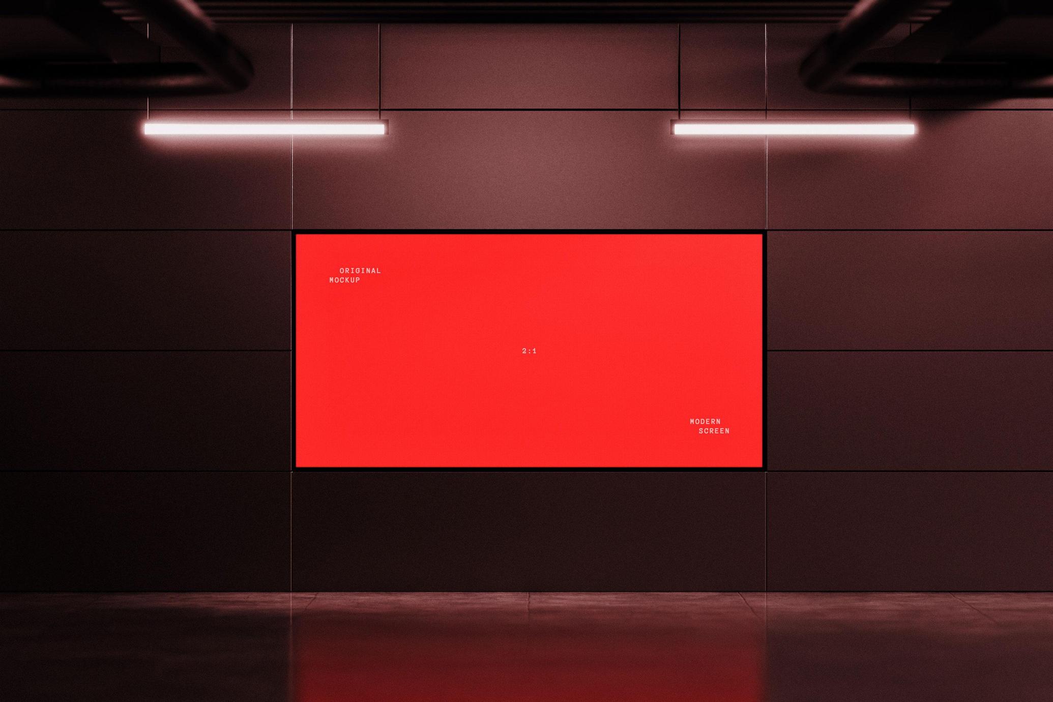 Modern 2:1 LED Screen Mockup