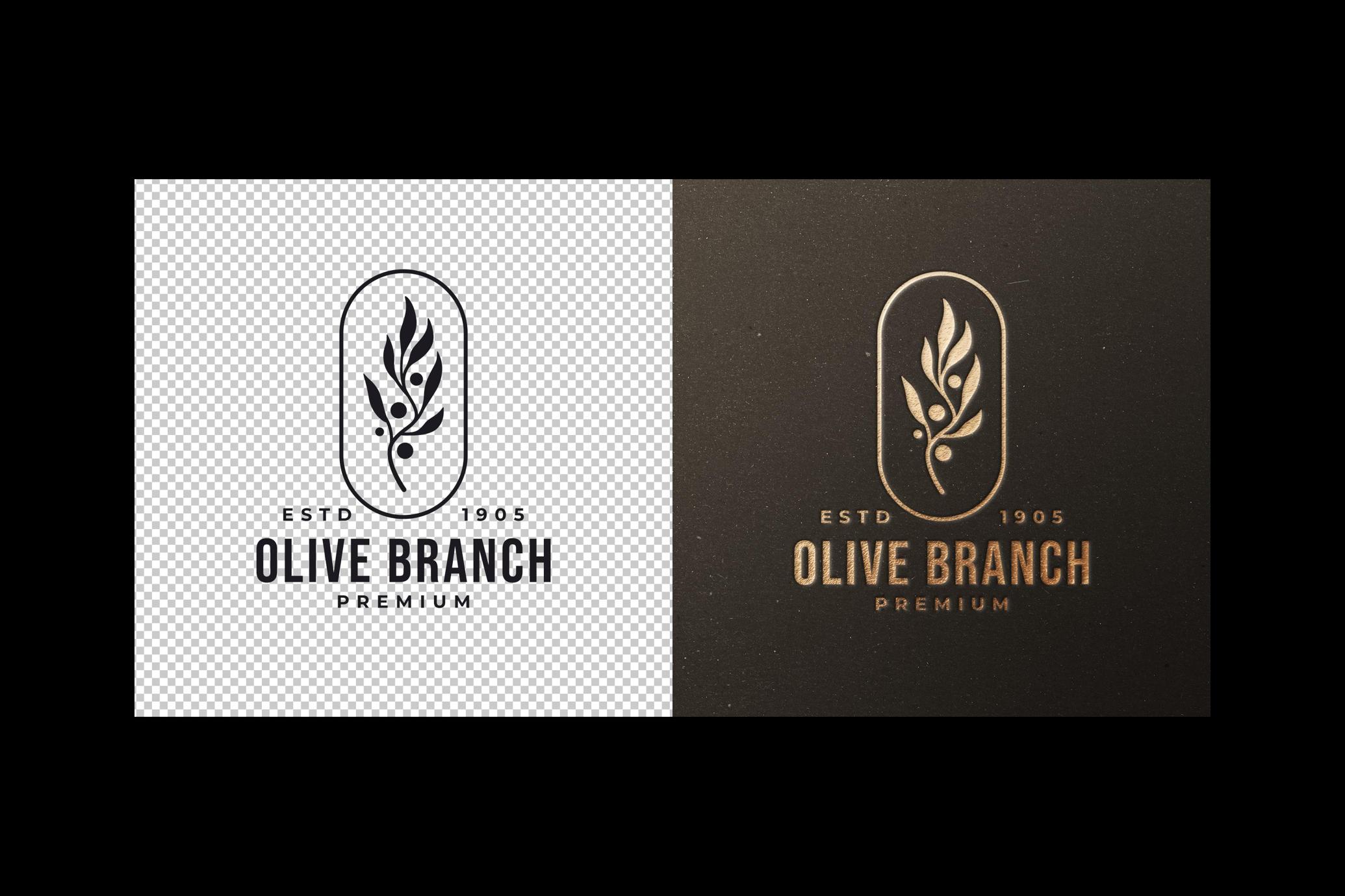 Gold Pressed Logo Mockup