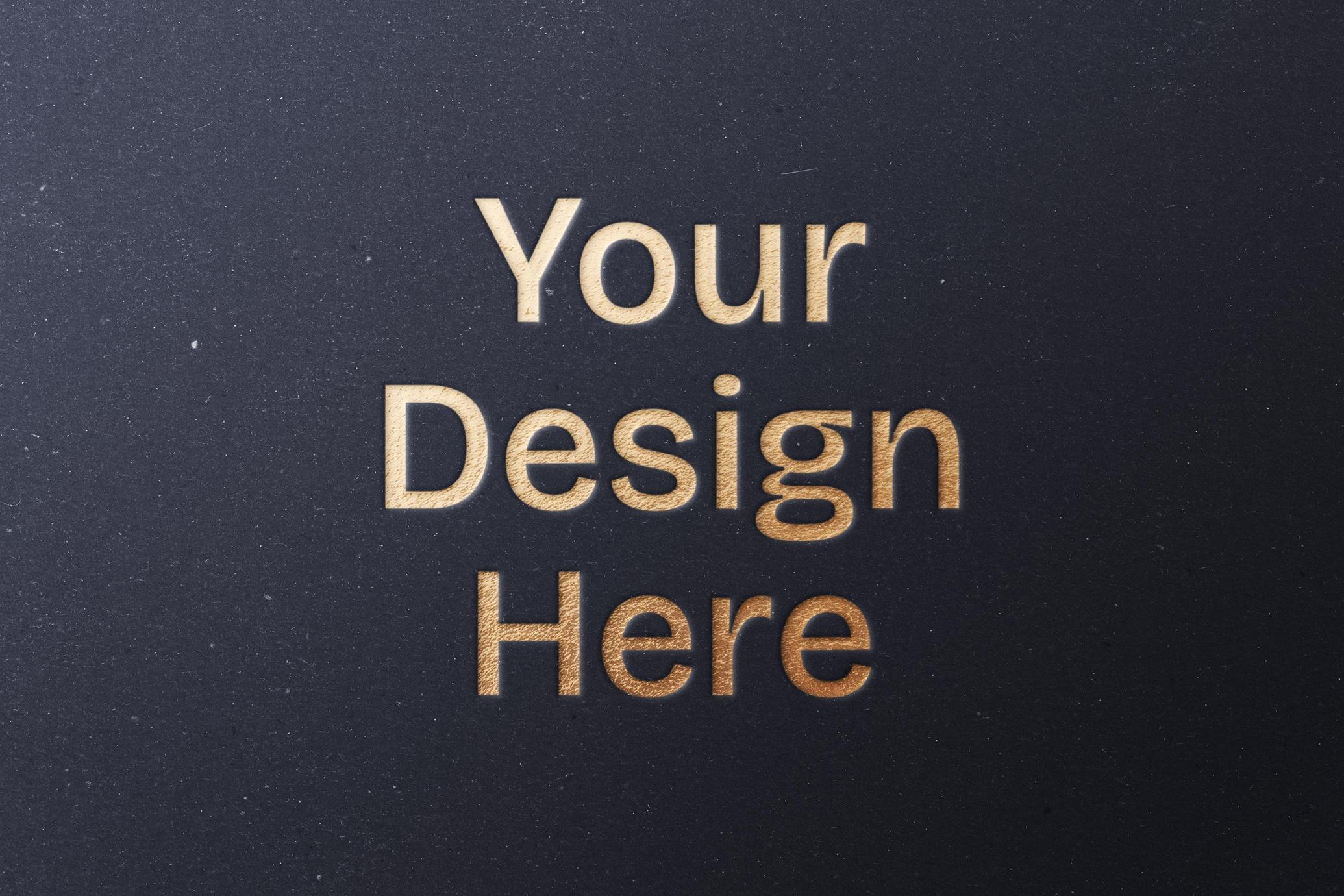 Gold Pressed Logo Mockup
