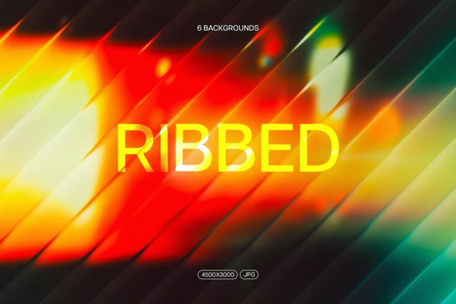 Vibrant Ribbed Glass Backgrounds