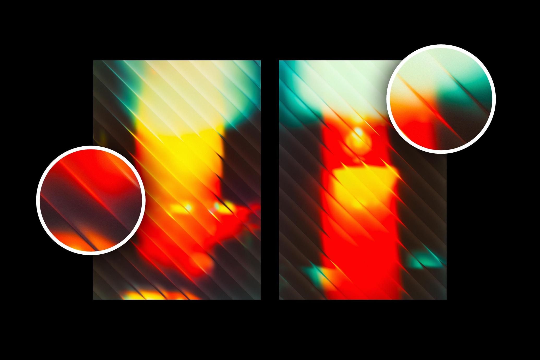 Vibrant Ribbed Glass Backgrounds