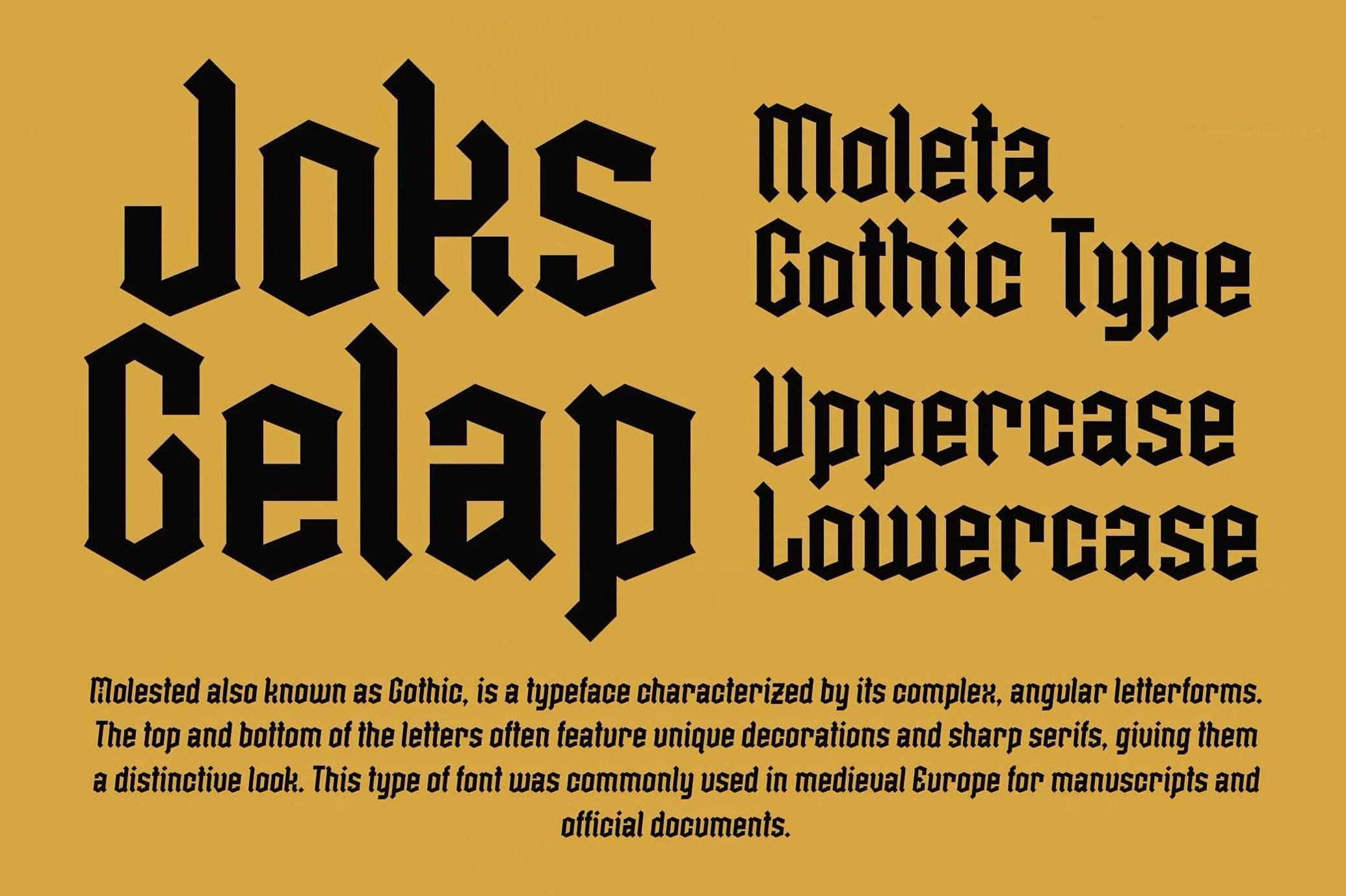 Moleta — Modern Gothic Typeface
