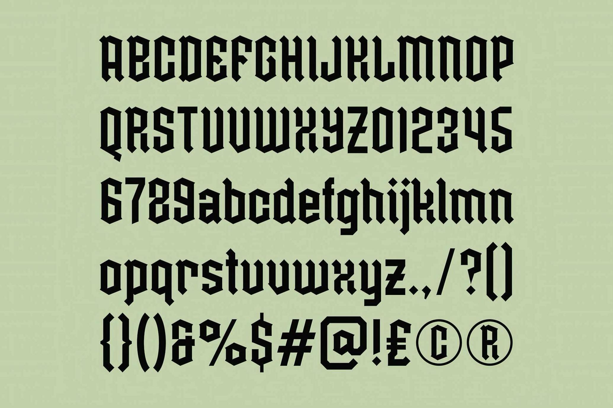 Moleta — Modern Gothic Typeface