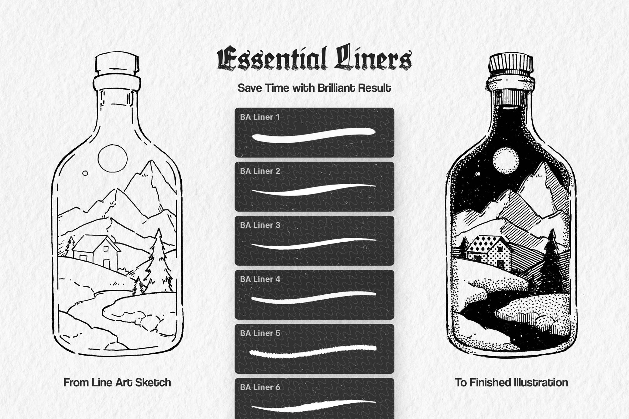Procreate Essential Liner Brushes