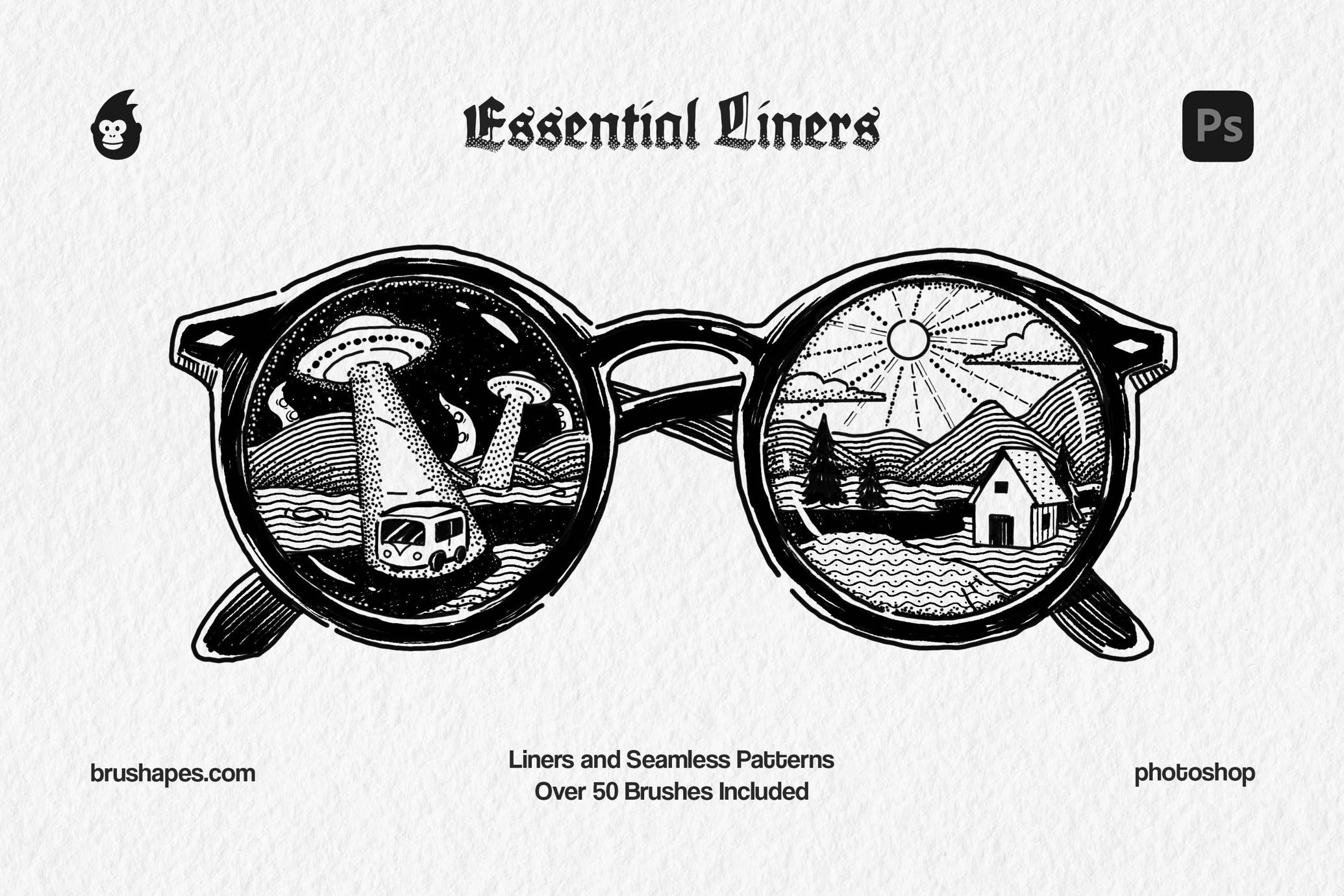 Photoshop Essential Liner Brushes