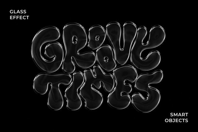 Glass Text & Logo Effect